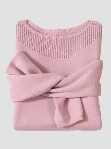 Langarm-Pullover - rosé