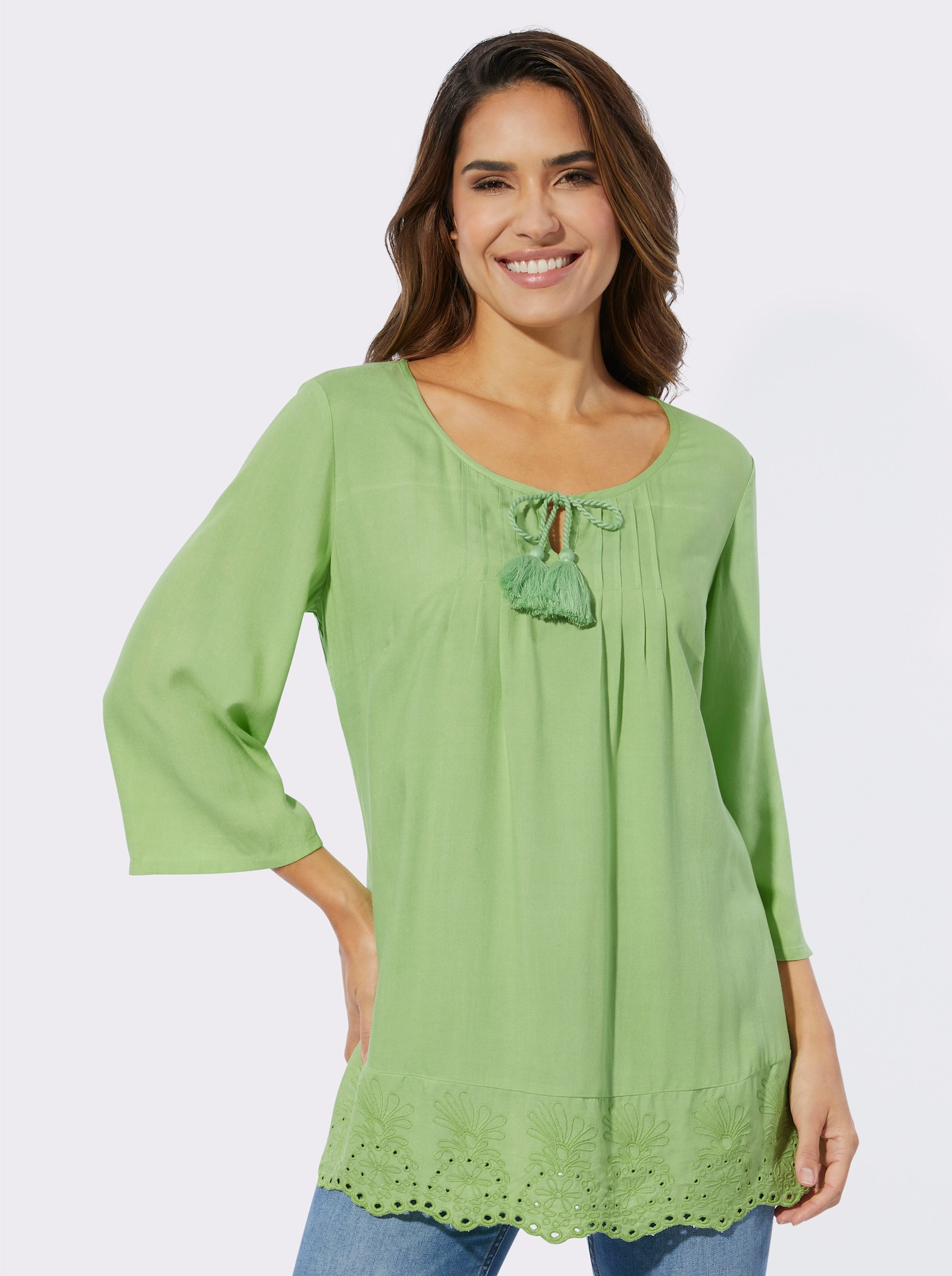 Tunika in Longform - reseda