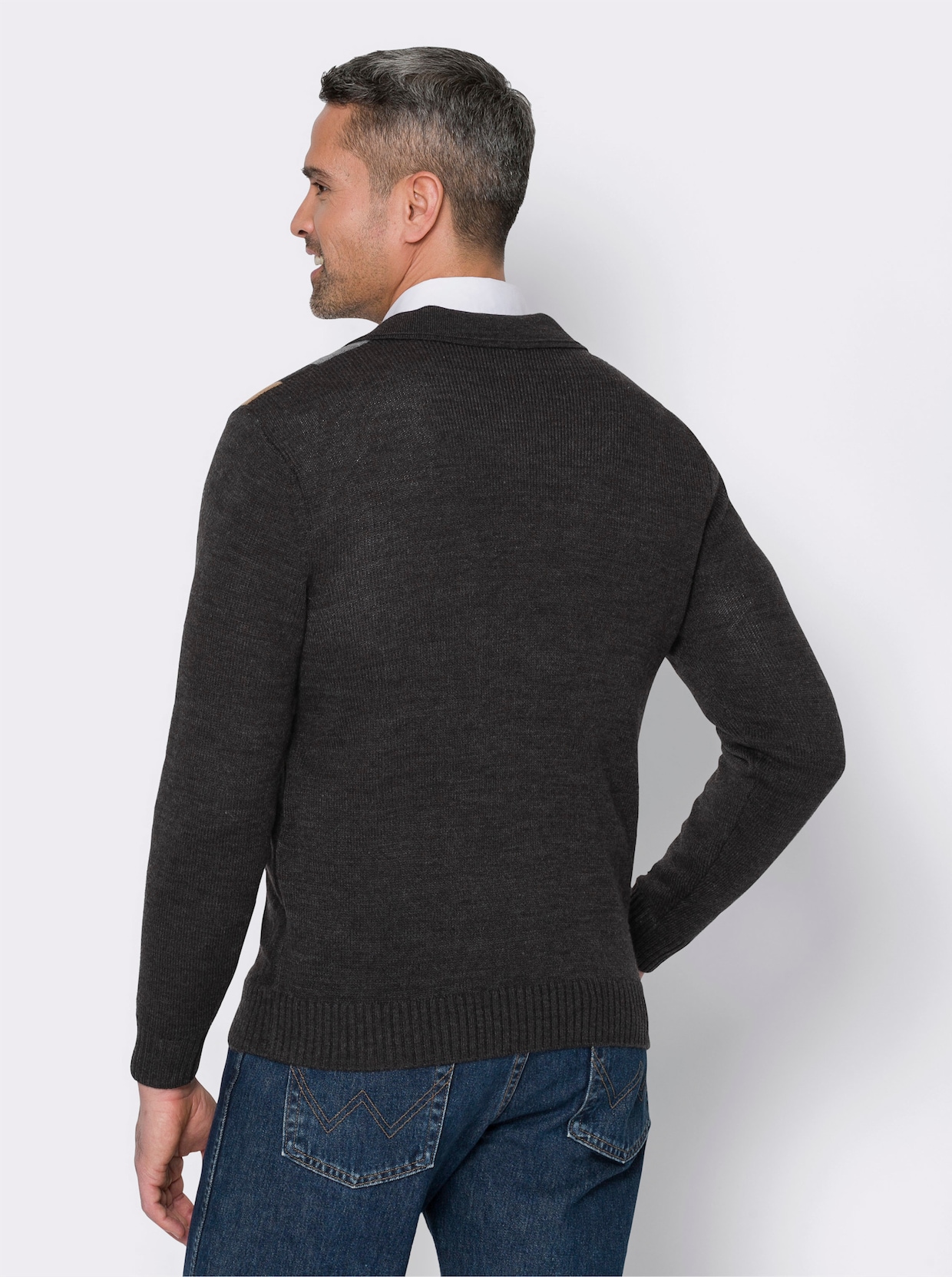 Pullover - antraciet gedessineerd