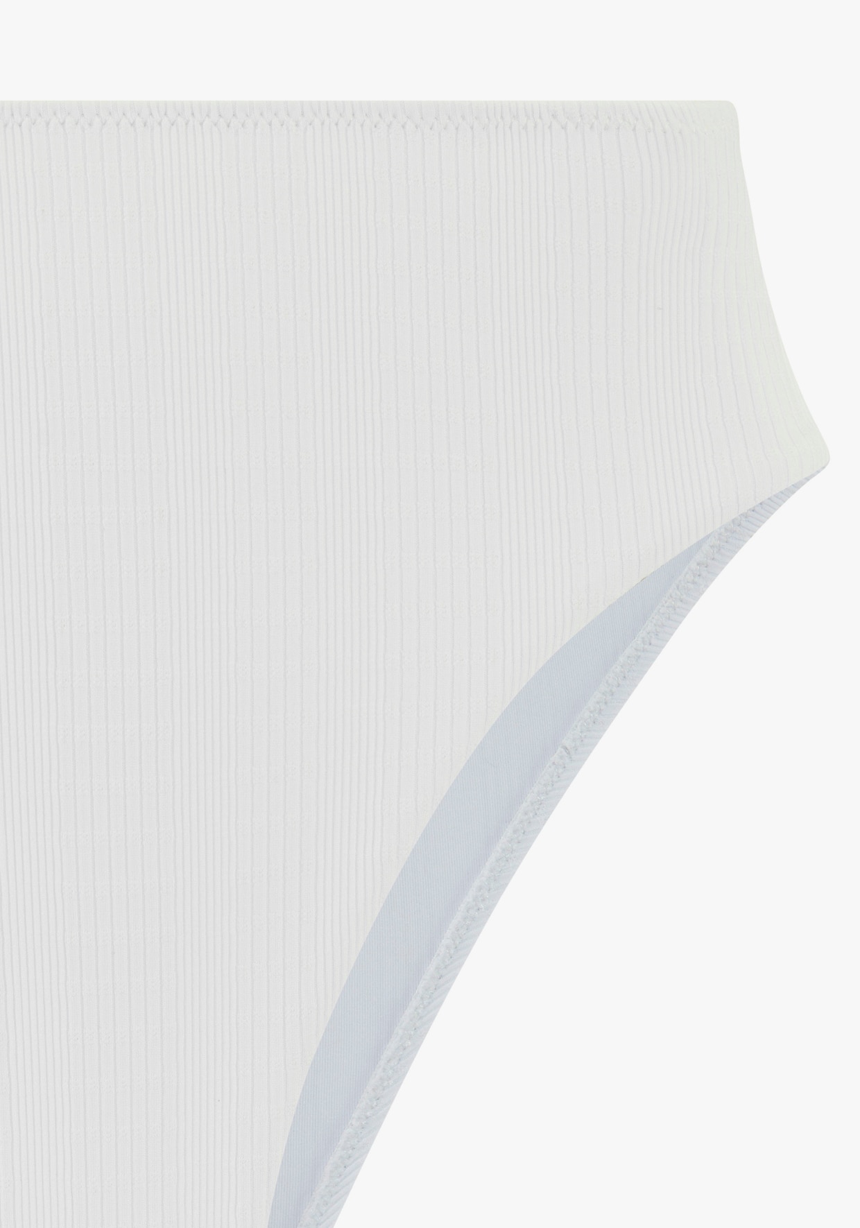 Bas de maillot de bain taille haute - blanc