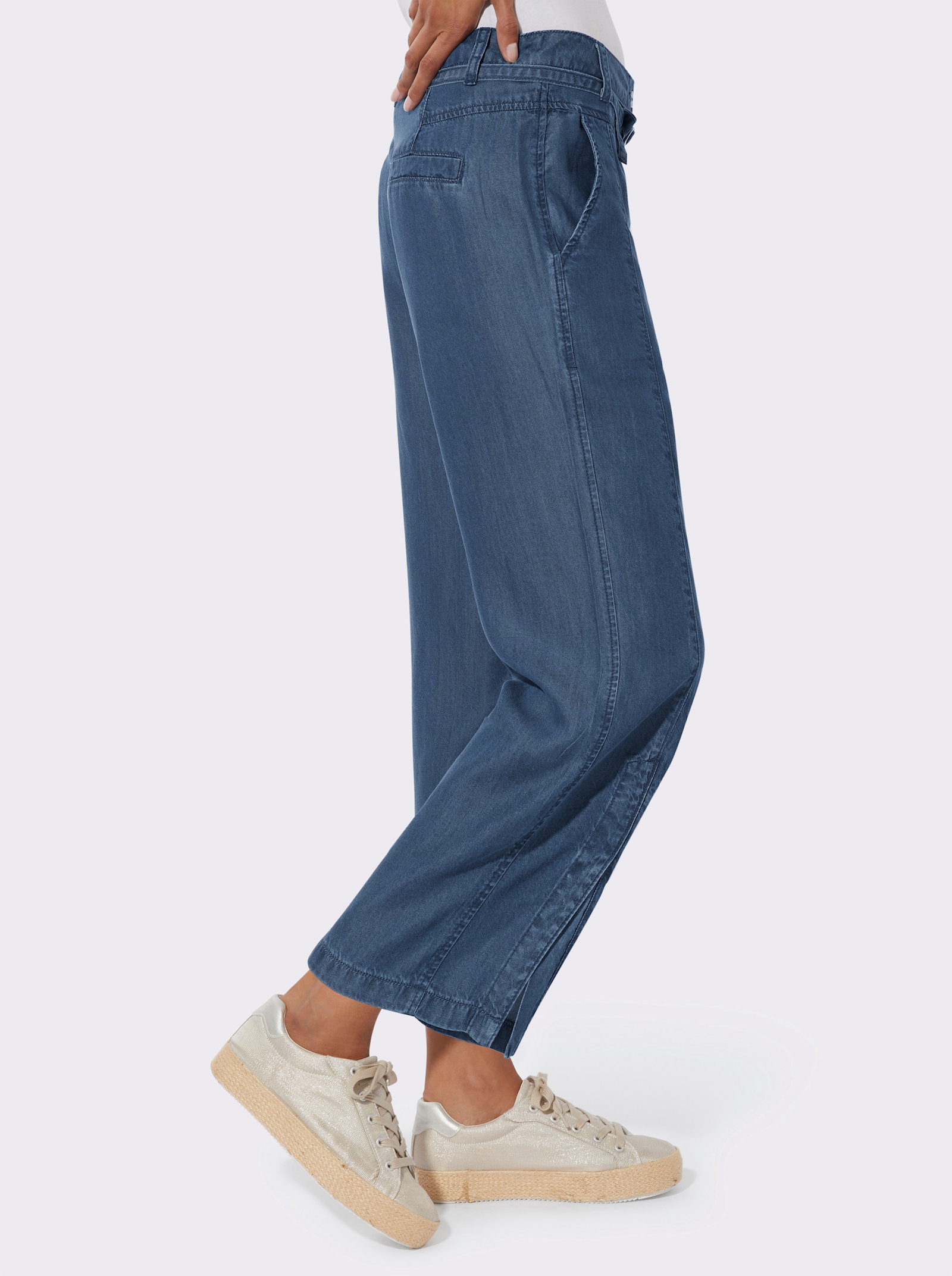 Culotte aus Lyocell - blue-bleached