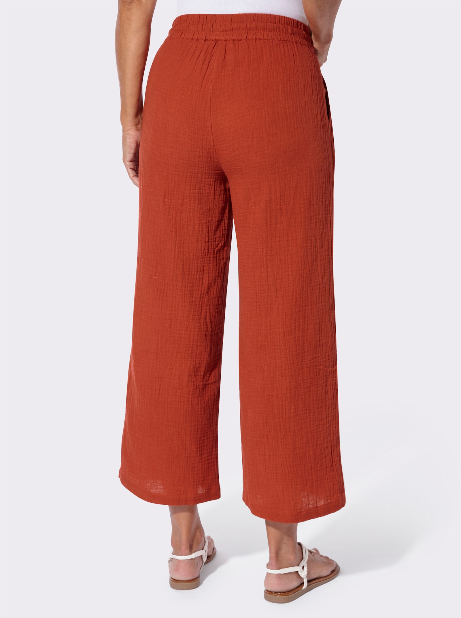 Culotte in Struktur-Qualität - rostrot