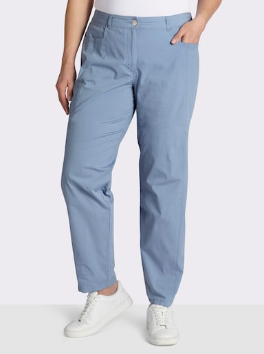 sheego Hose im Barrel-Leg-Schnitt, mit Teilungsnähten - bleu