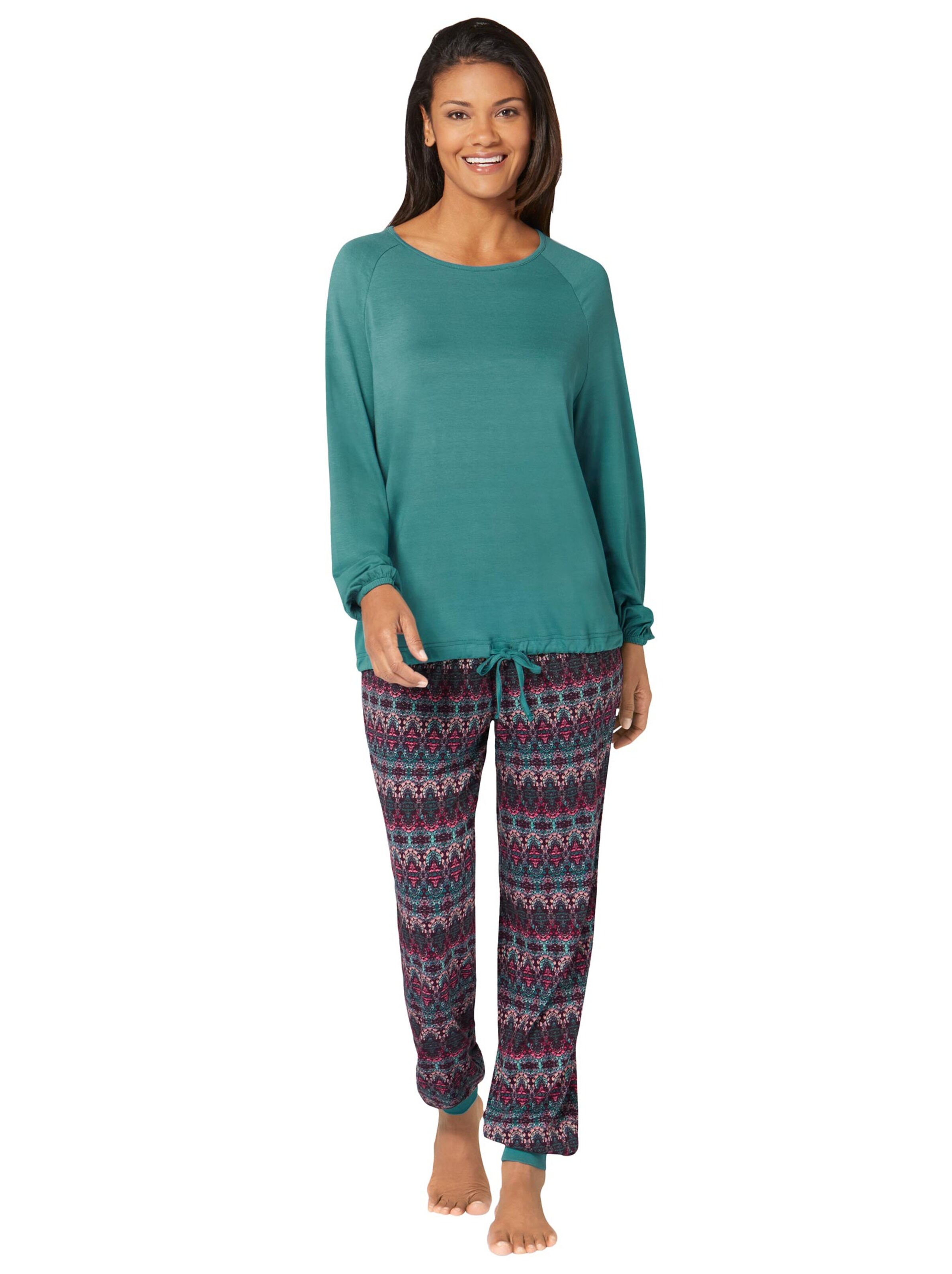 Schlafanzug - smaragd-bedruckt