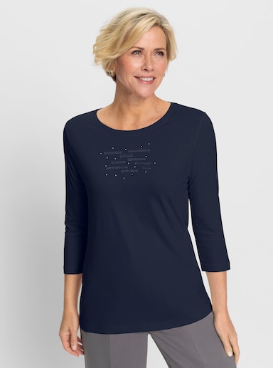 Shirt met 3/4-mouw - marine