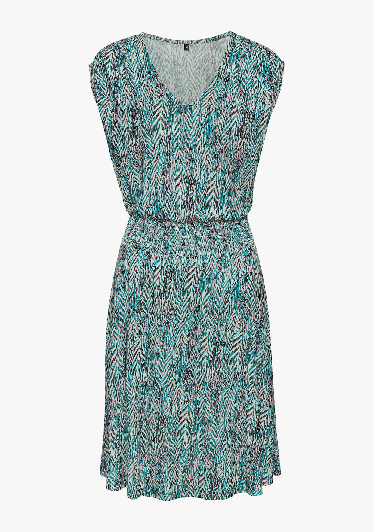 Vivance Zomerjurk - turquoise/roze bedrukt