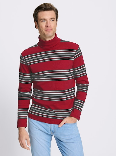 Catamaran Rollkragenshirt - kirsche-gestreift