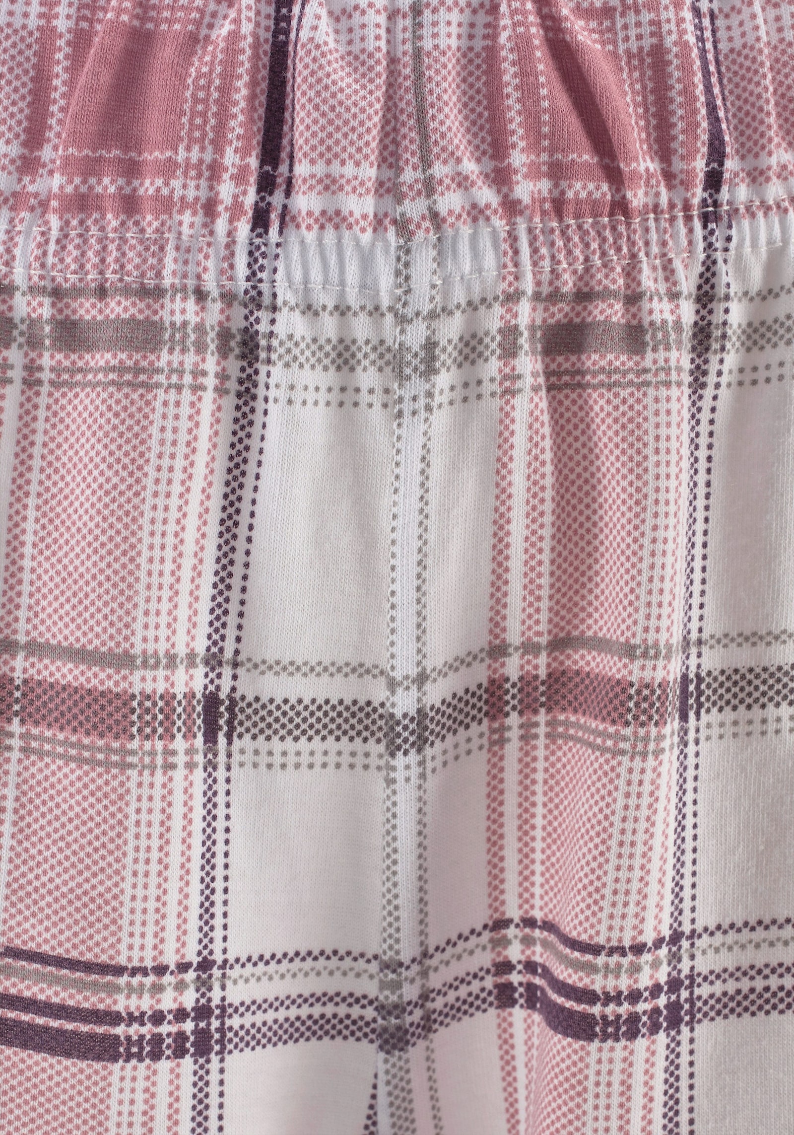 Arizona Pyjama - mauve à carreaux+ gris à carreaux