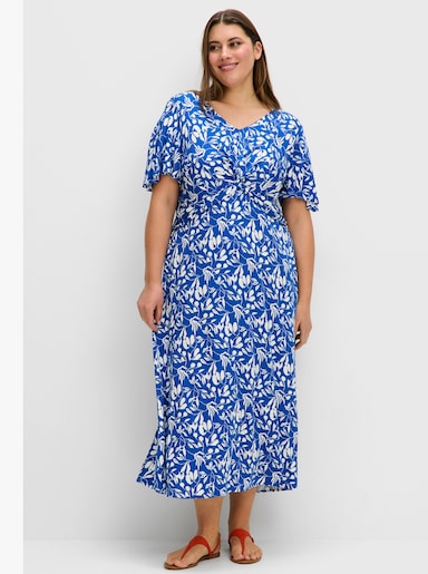 sheego Sommerkleid - kobalt-bedruckt