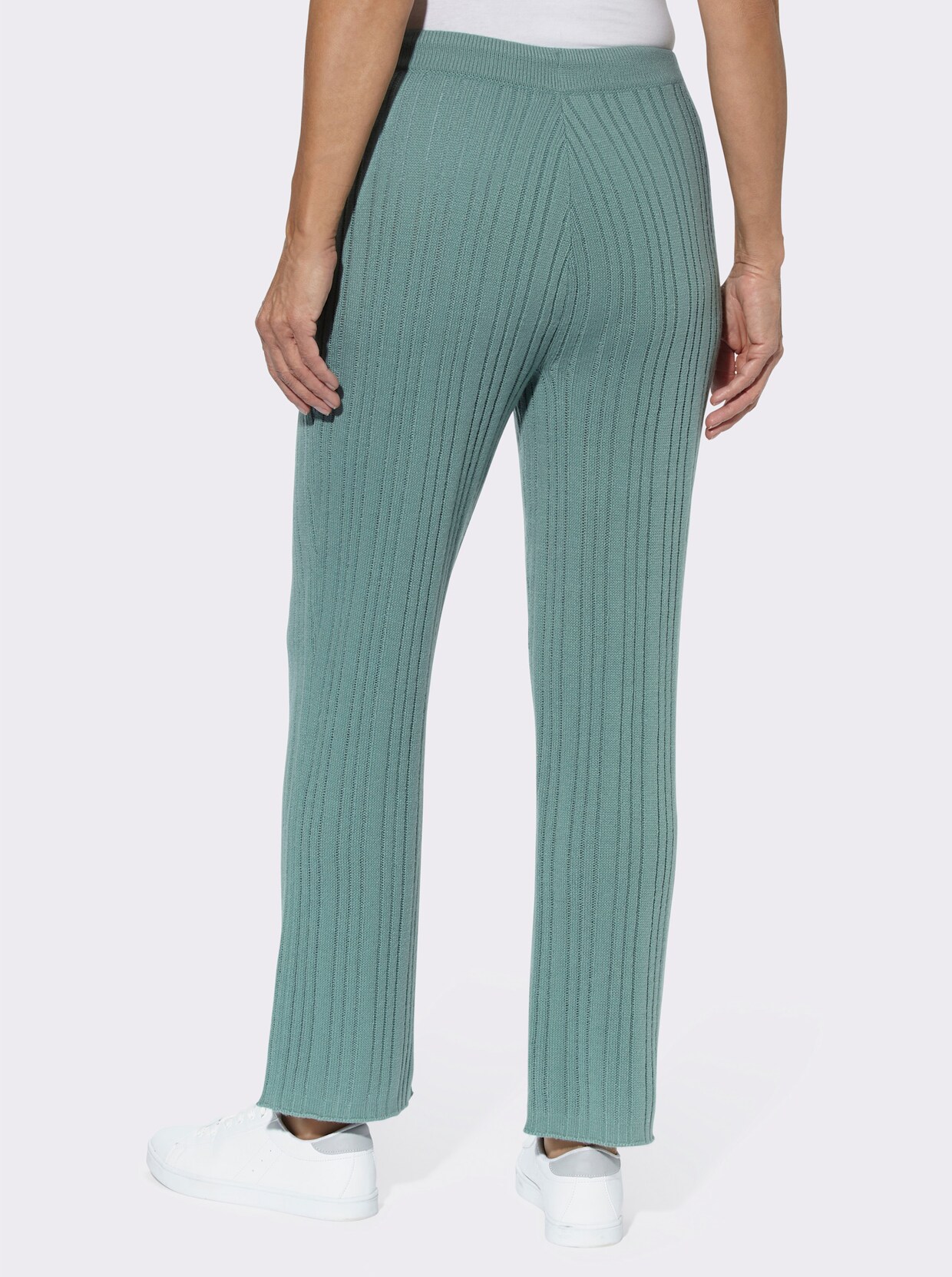 Broek van tricot - jade