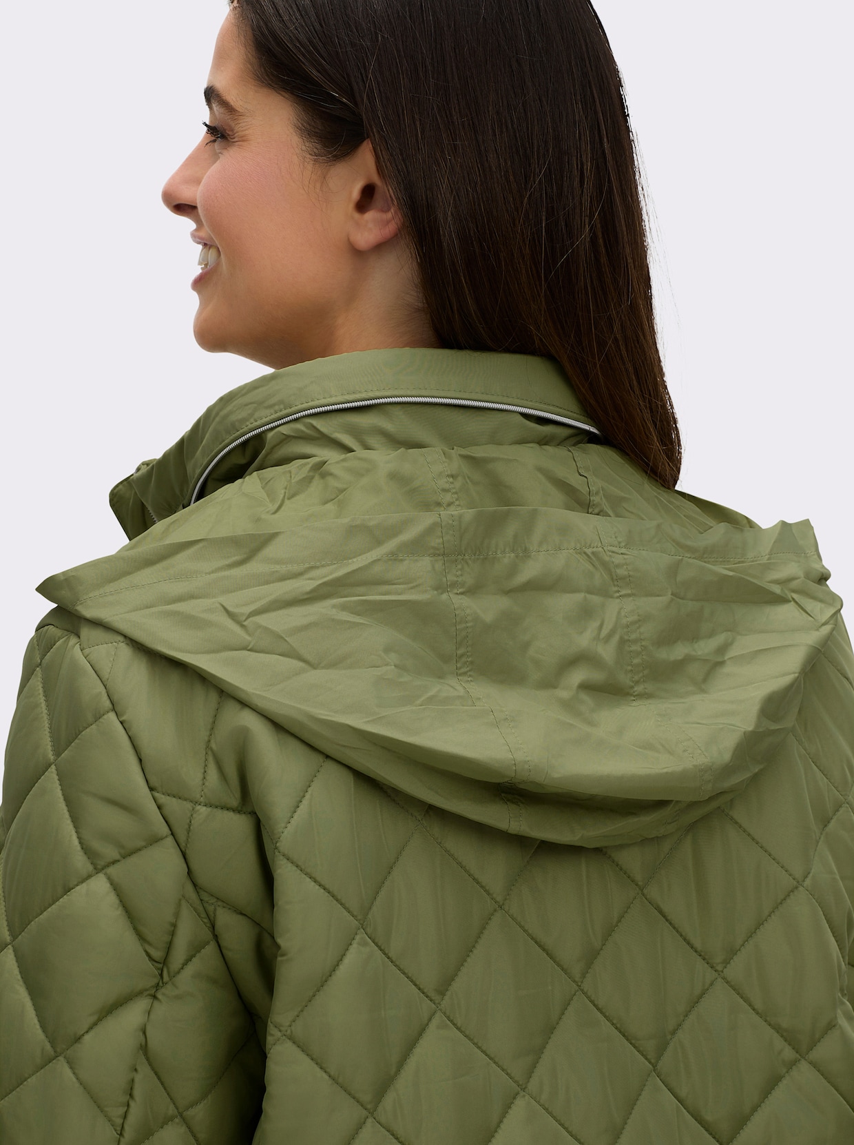 Steppjacke mit Sandwich-Stepp und Wattierung - schilf