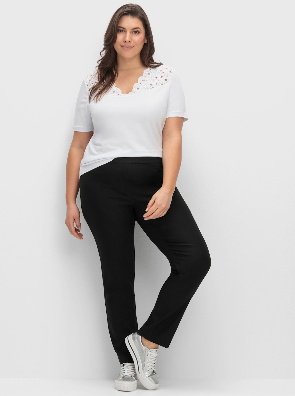 CREATION L PREMIUM Stretch-Hose - schwarz