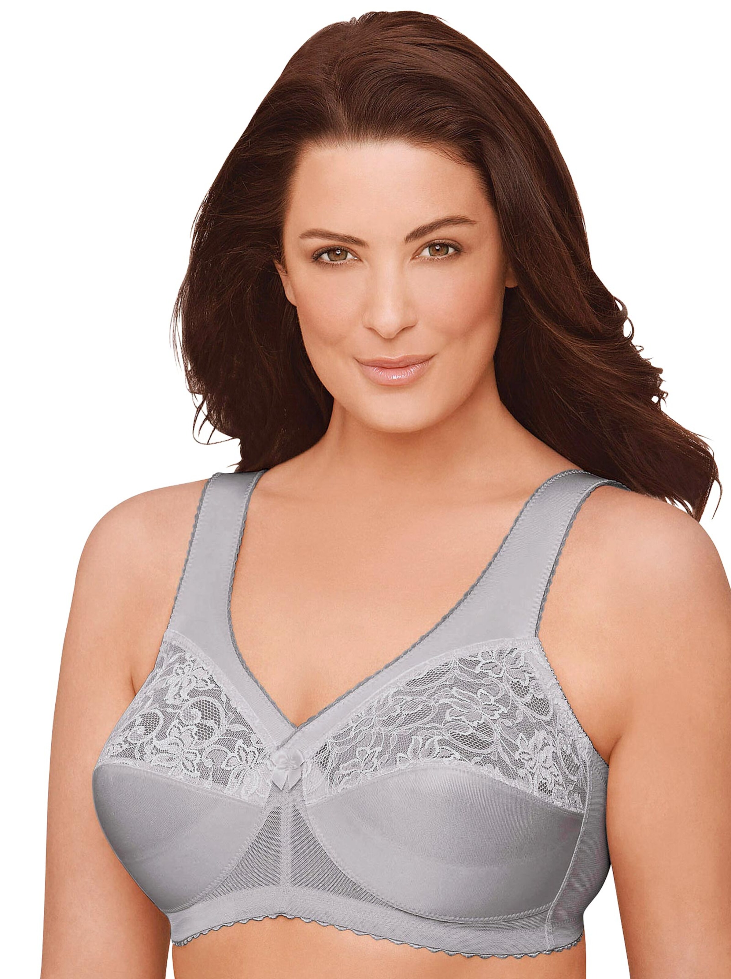 Entlastungs-BH ohne Bügel - silbergrau