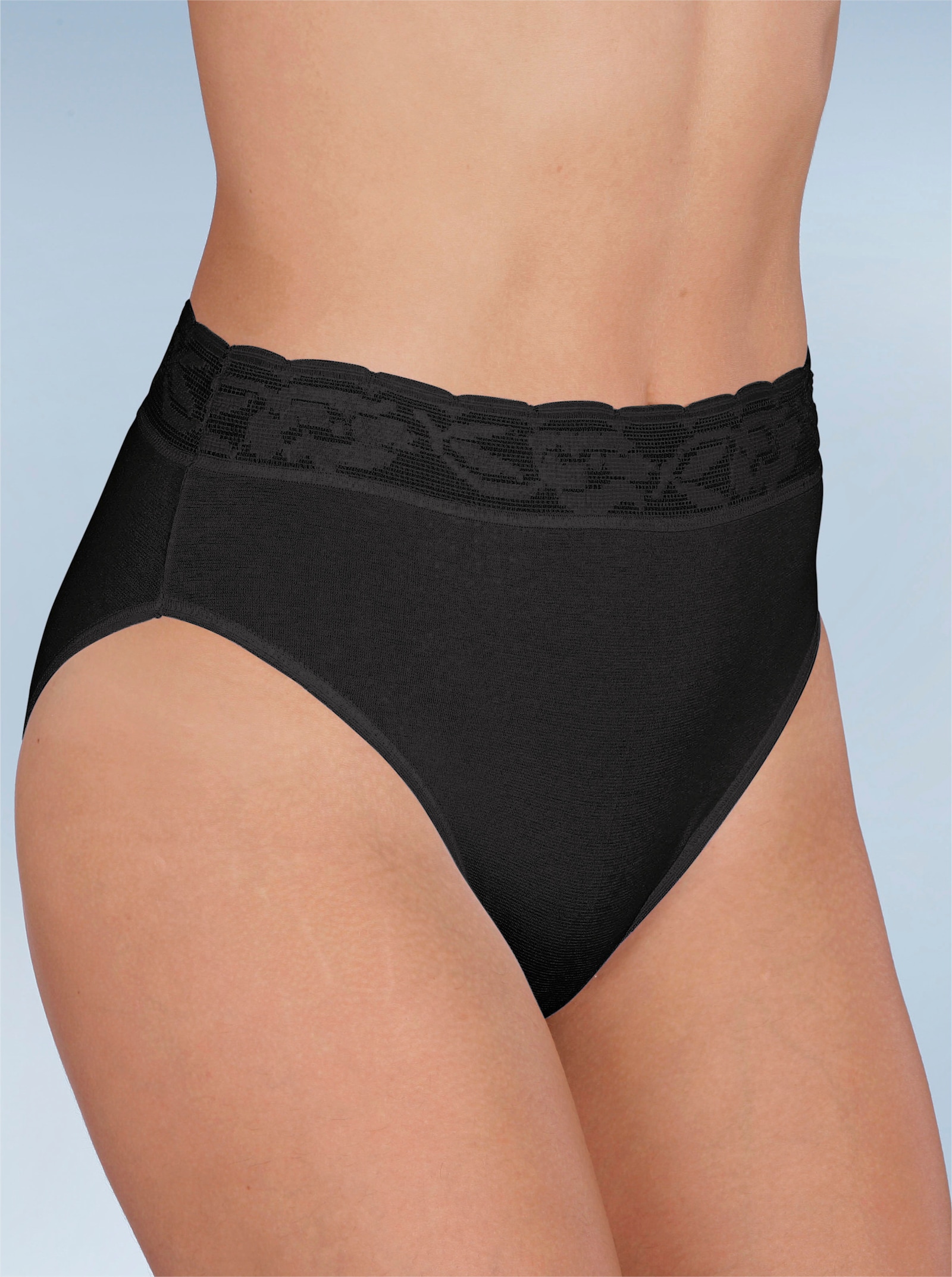 wäschepur Slip met brede elastische band - zwart