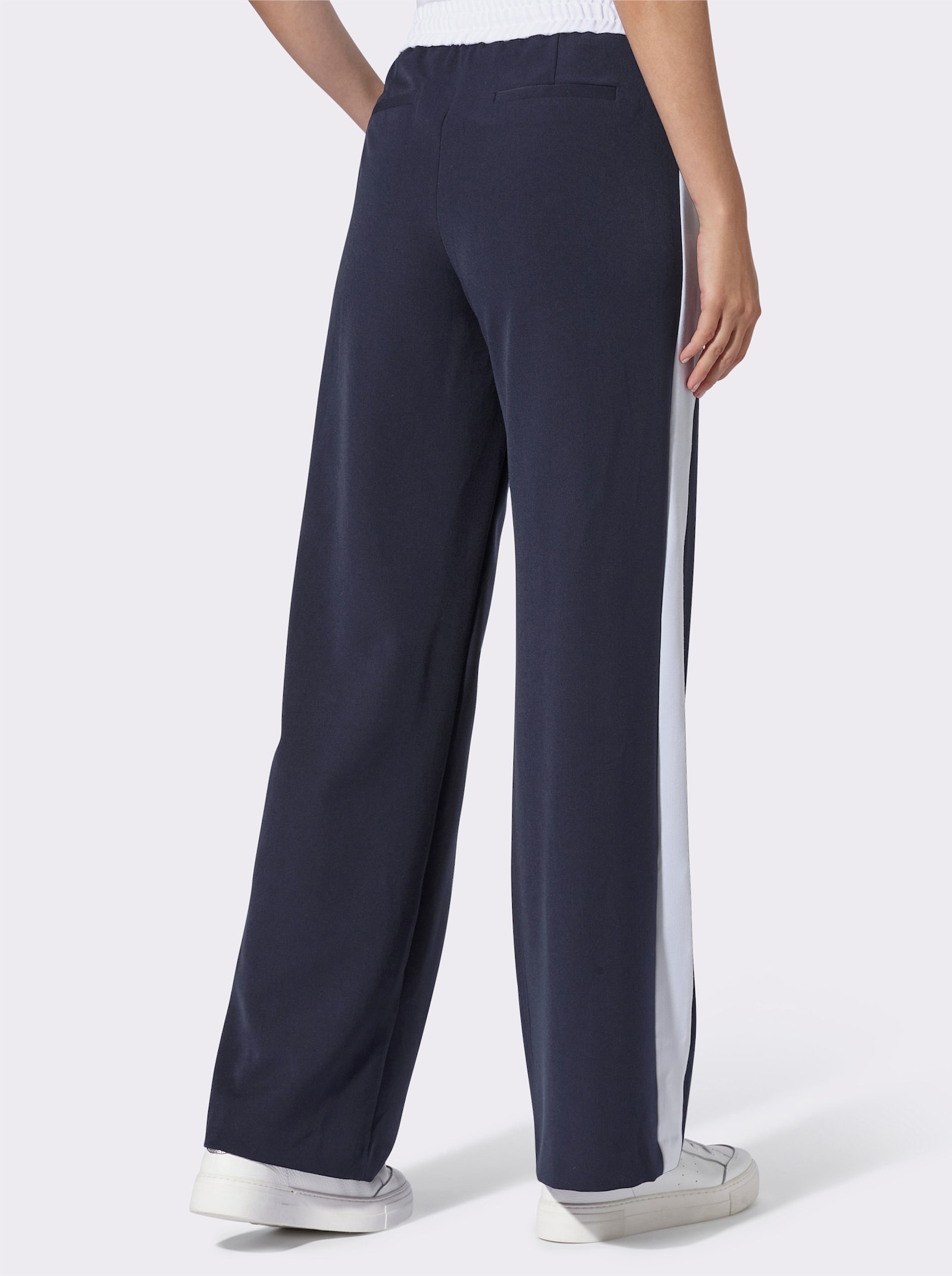 heine Webhose mit Galonstreifen - marine-weiß