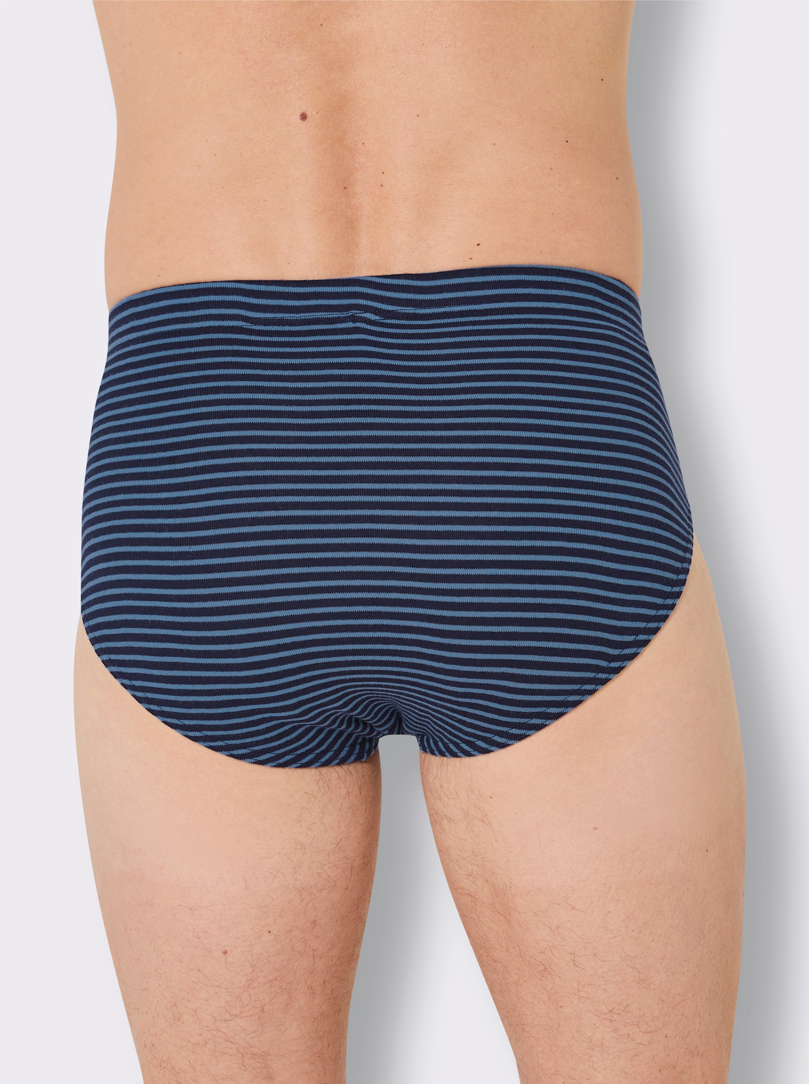 wäschepur men Slip - marine-mittelblau-gestreift
