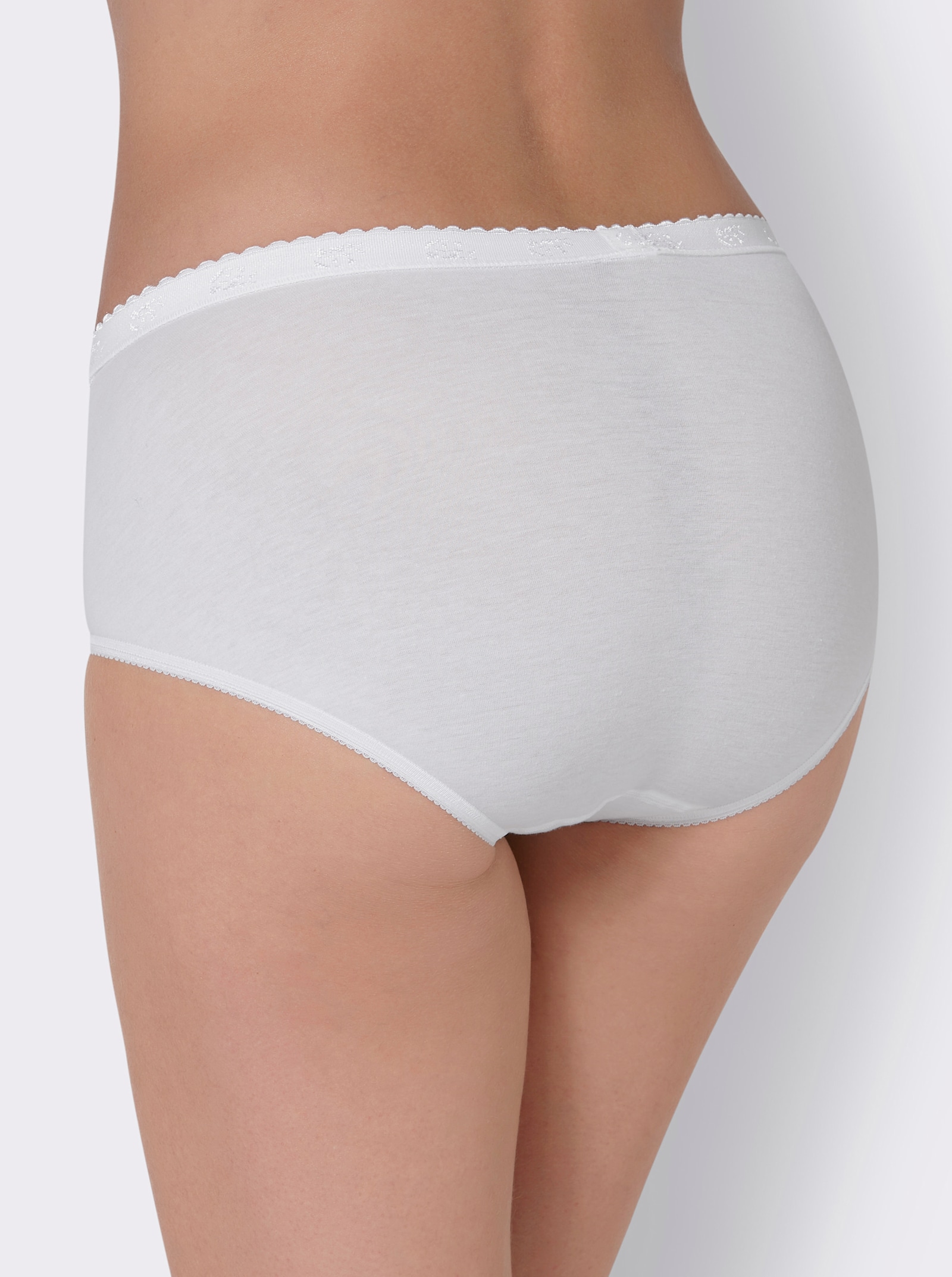 Sloggi Taillenslip mit Ziergummibund - weiß