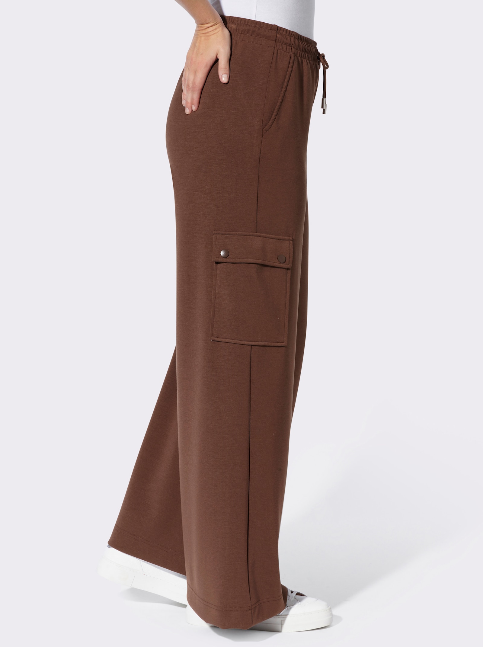 heine Jerseyhose mit Cargo-Taschen - schoko