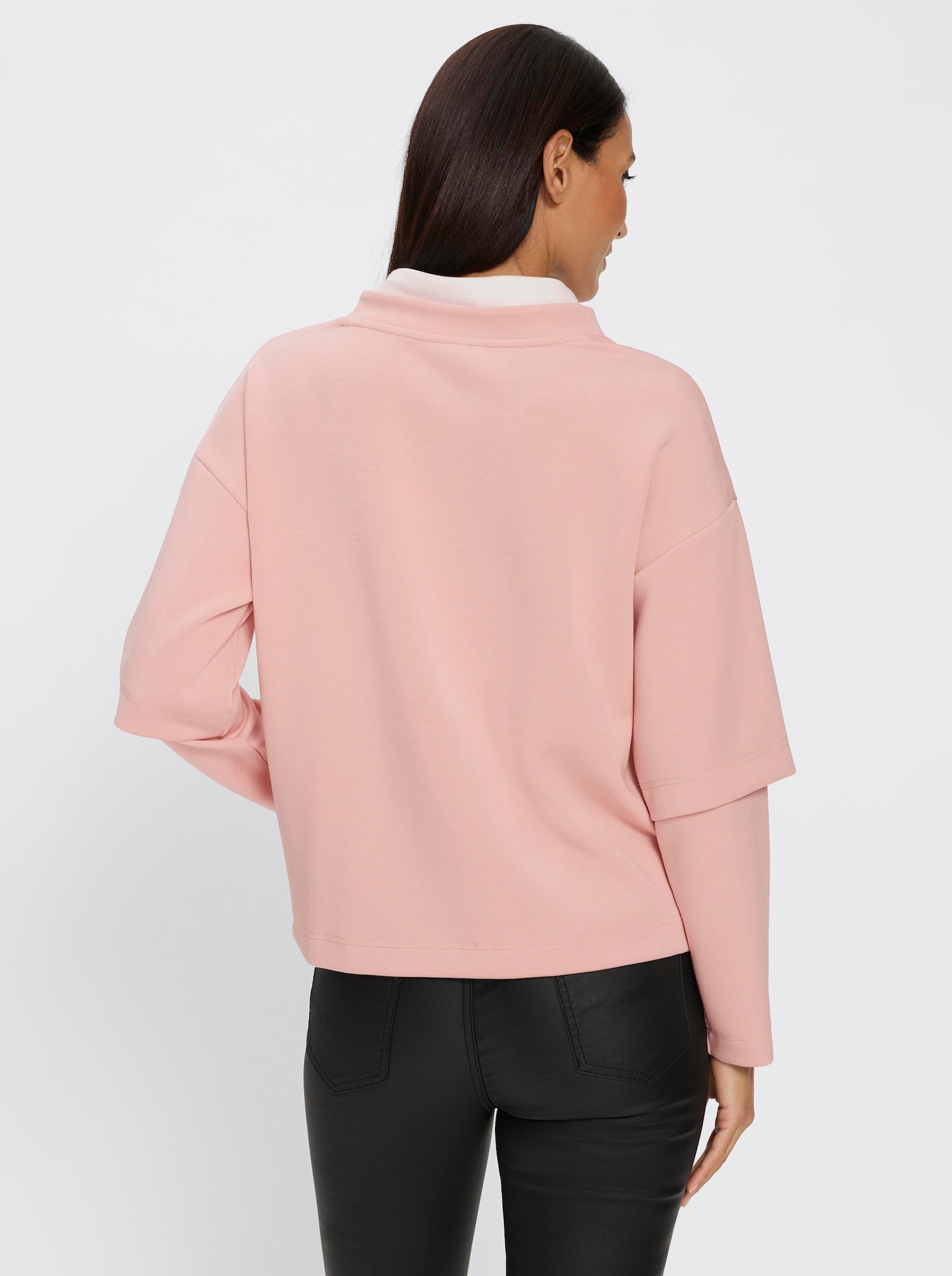 heine Sweatshirt in 2-in-1-look - poudre