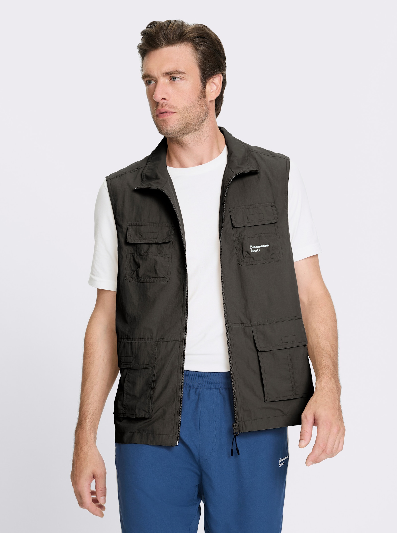 Catamaran Sports Funktionsweste mit vielen Taschen - graphit