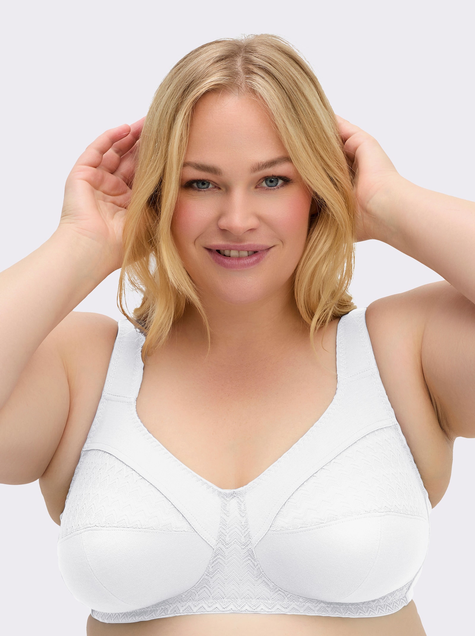 Sport-BH ohne Bügel - weiß