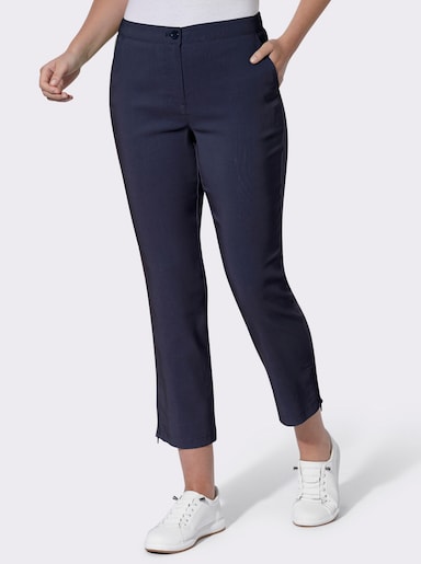 7/8-broek met ritssluitingen aan de zoom - marine