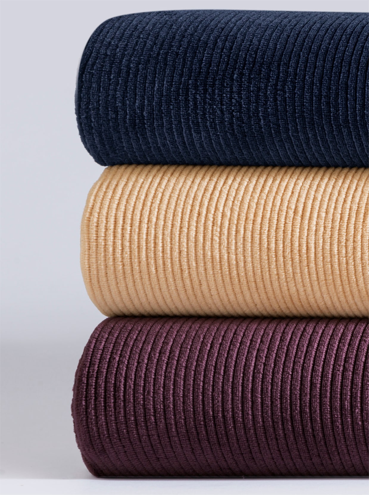 Schlupfhose in Cord-Qualität, pflegeleicht - marine