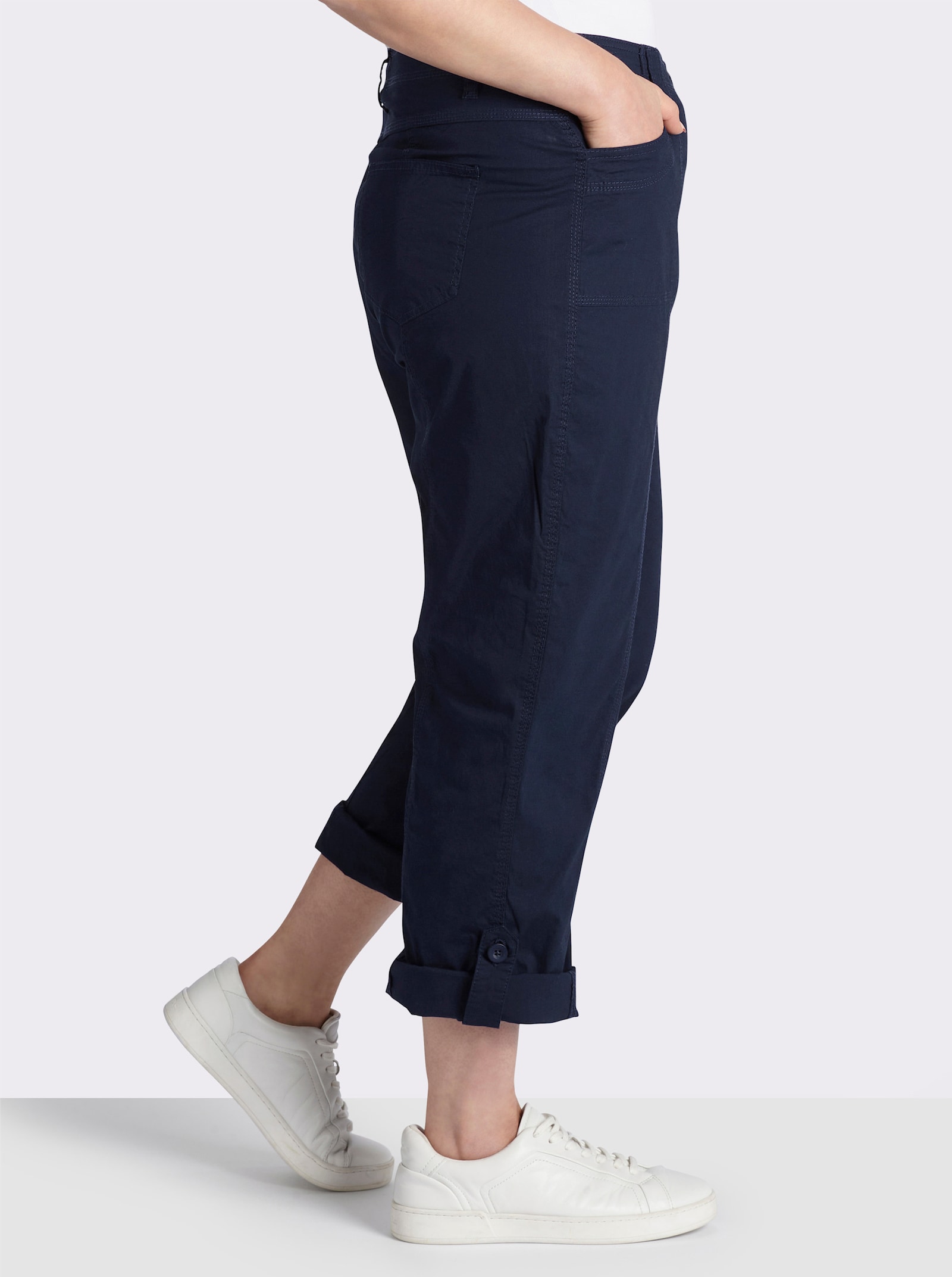 Hose mit krempelbaren Beinen - marine