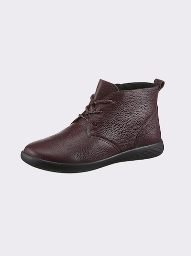 Waldläufer Stiefelette mit wärmendem Futter - dunkelrot