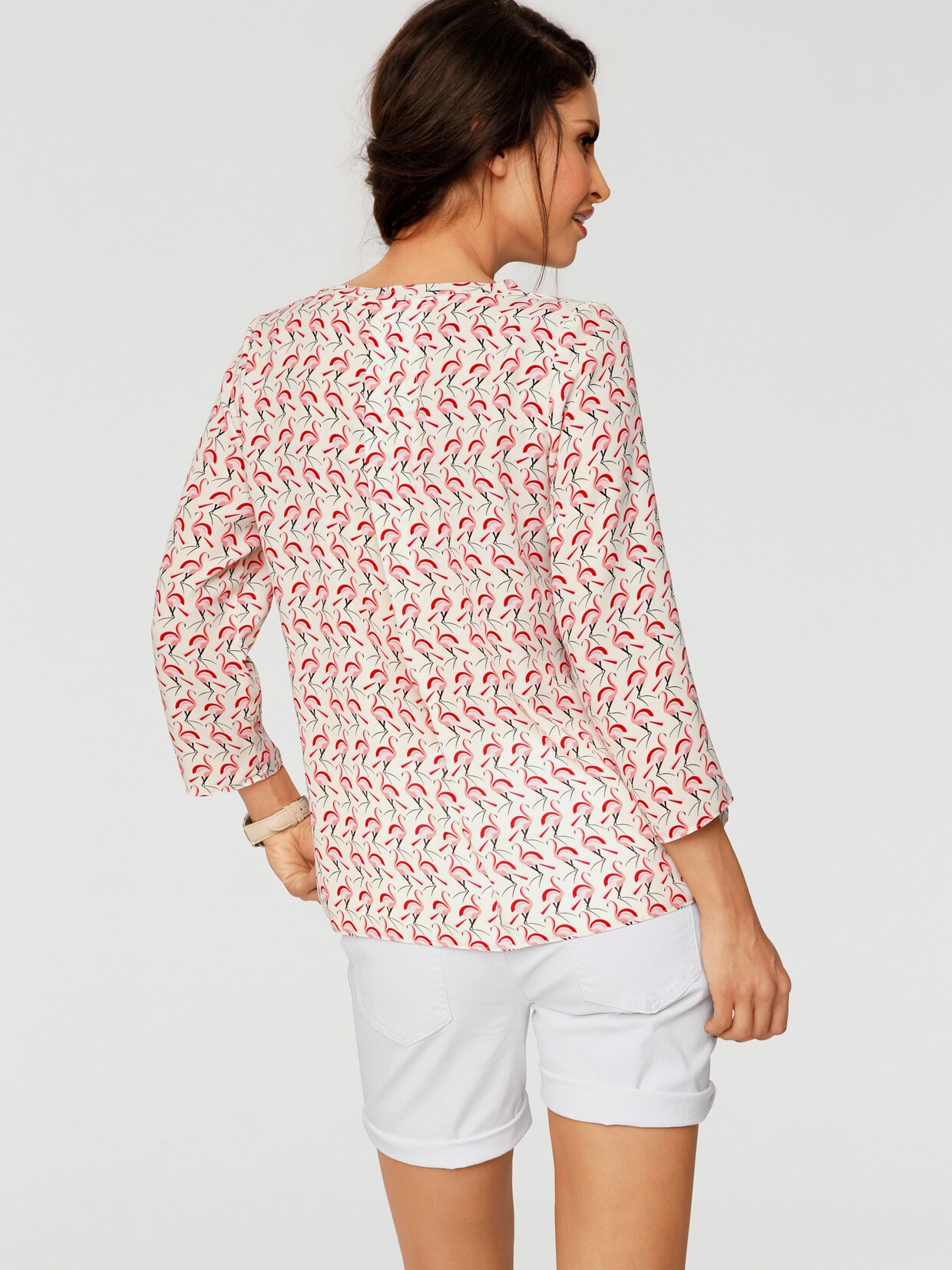 heine Druckbluse - koralle