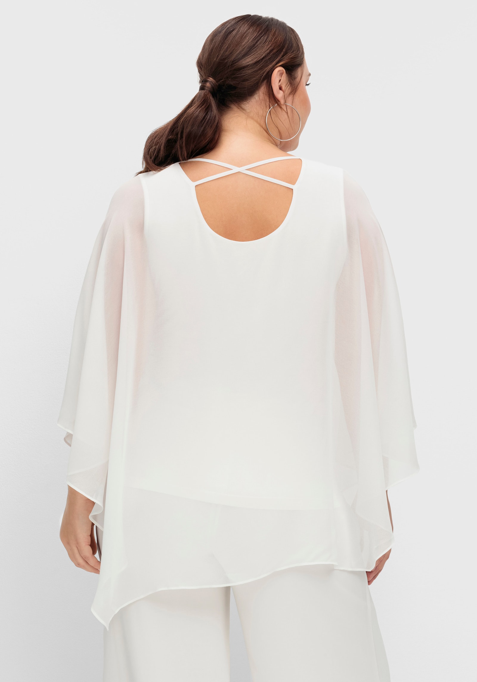 sheego Tunika in 2-in-1-Optik - offwhite