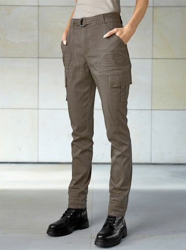 heine Pantalon cargo - taupe foncé