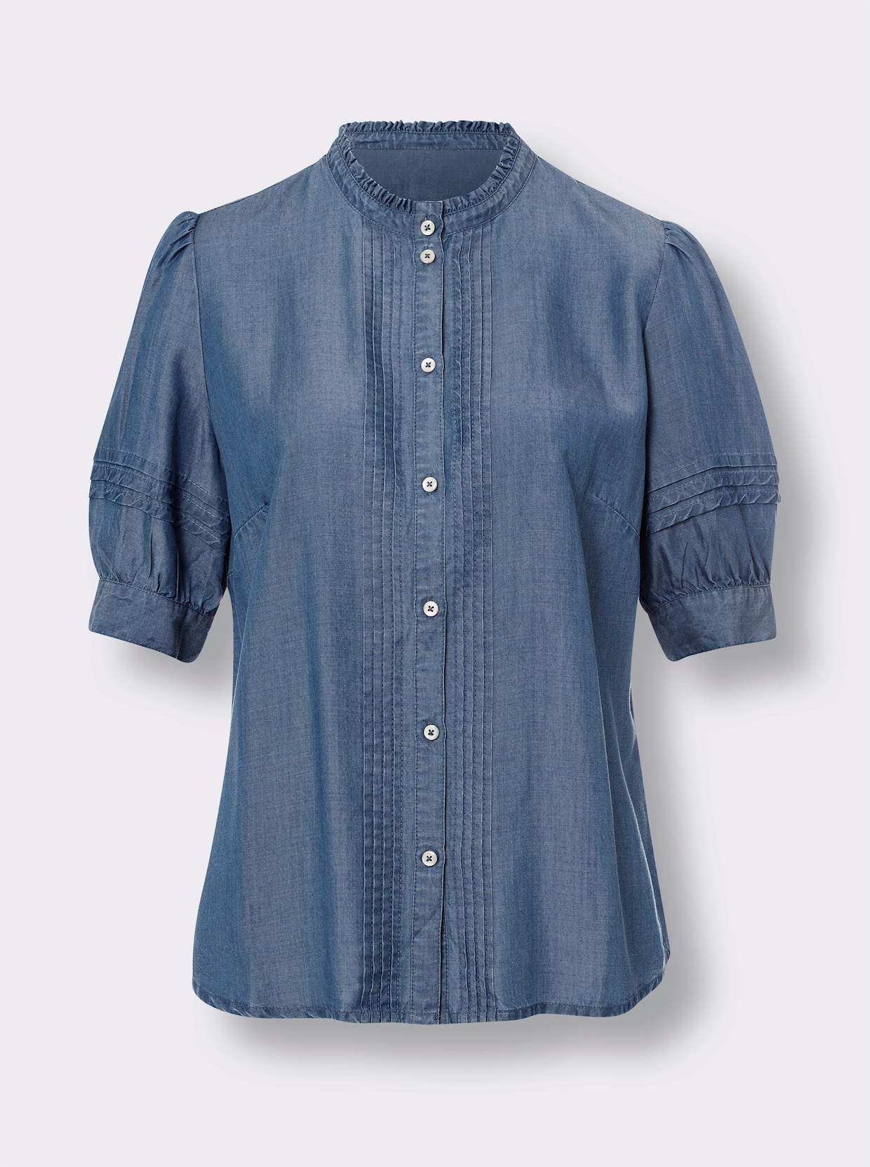 heine Chemisier en jean - bleu blanchi