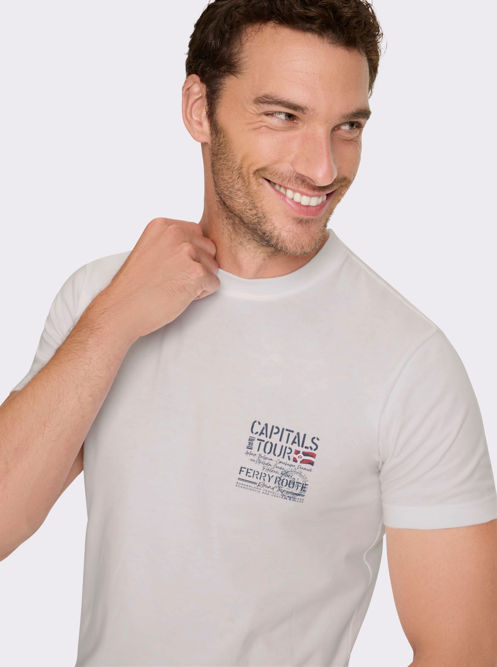 Catamaran Kurzarmshirt in Baumwoll-Qualität - weiß