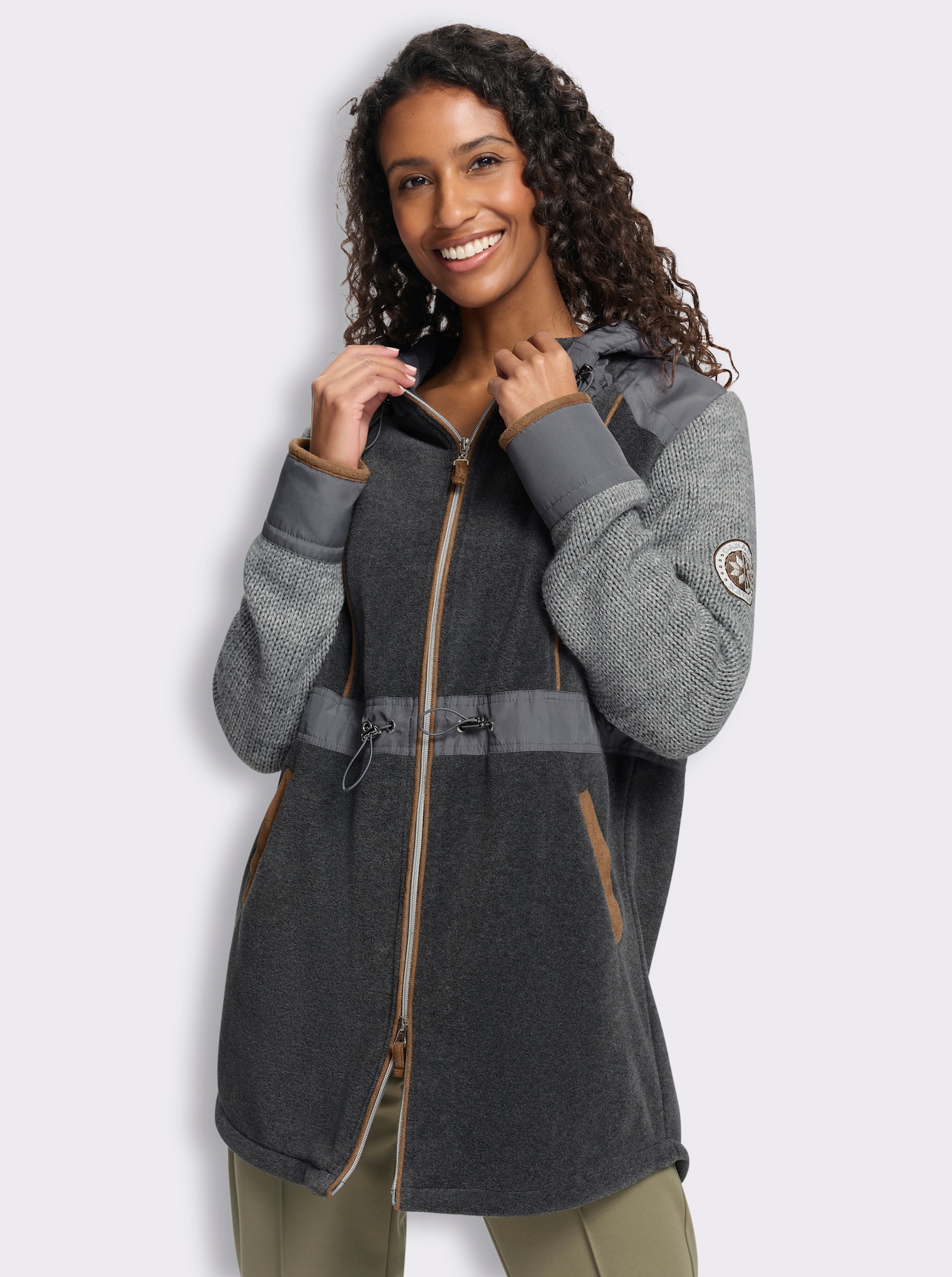 heine Fleecejacke - grau
