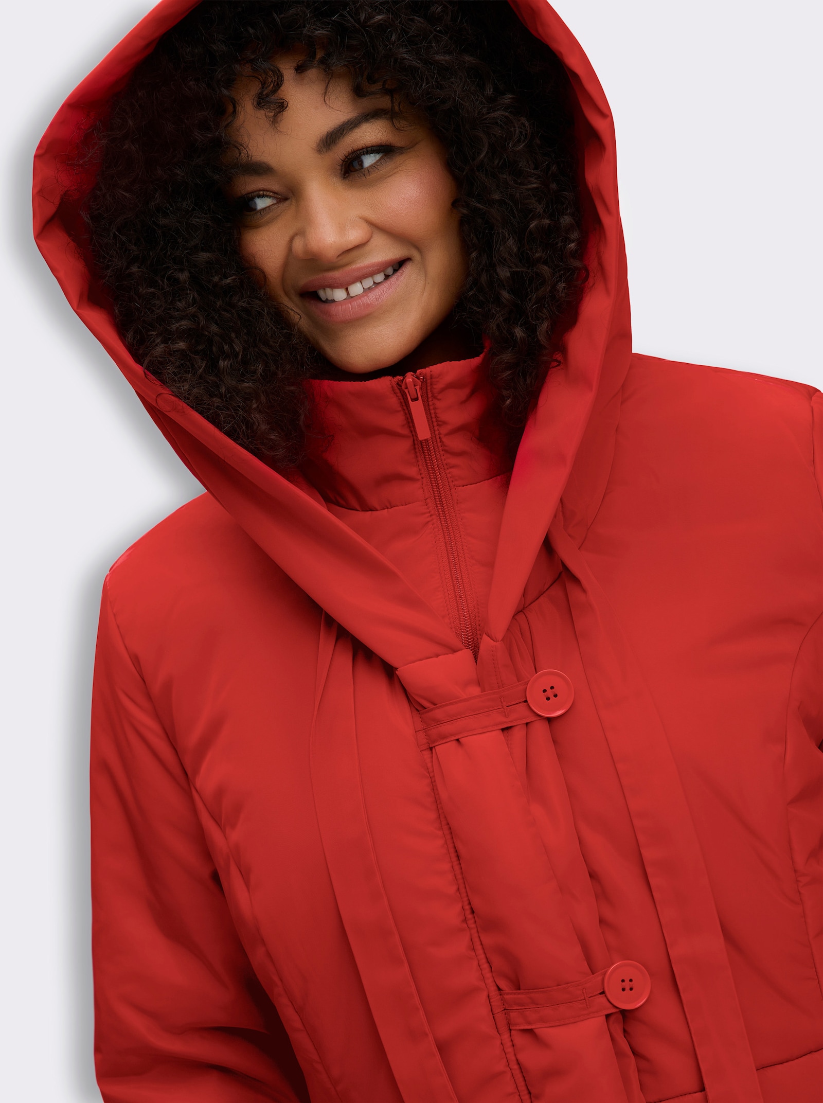 Wintermantel in 2-in-1-Optik - rot