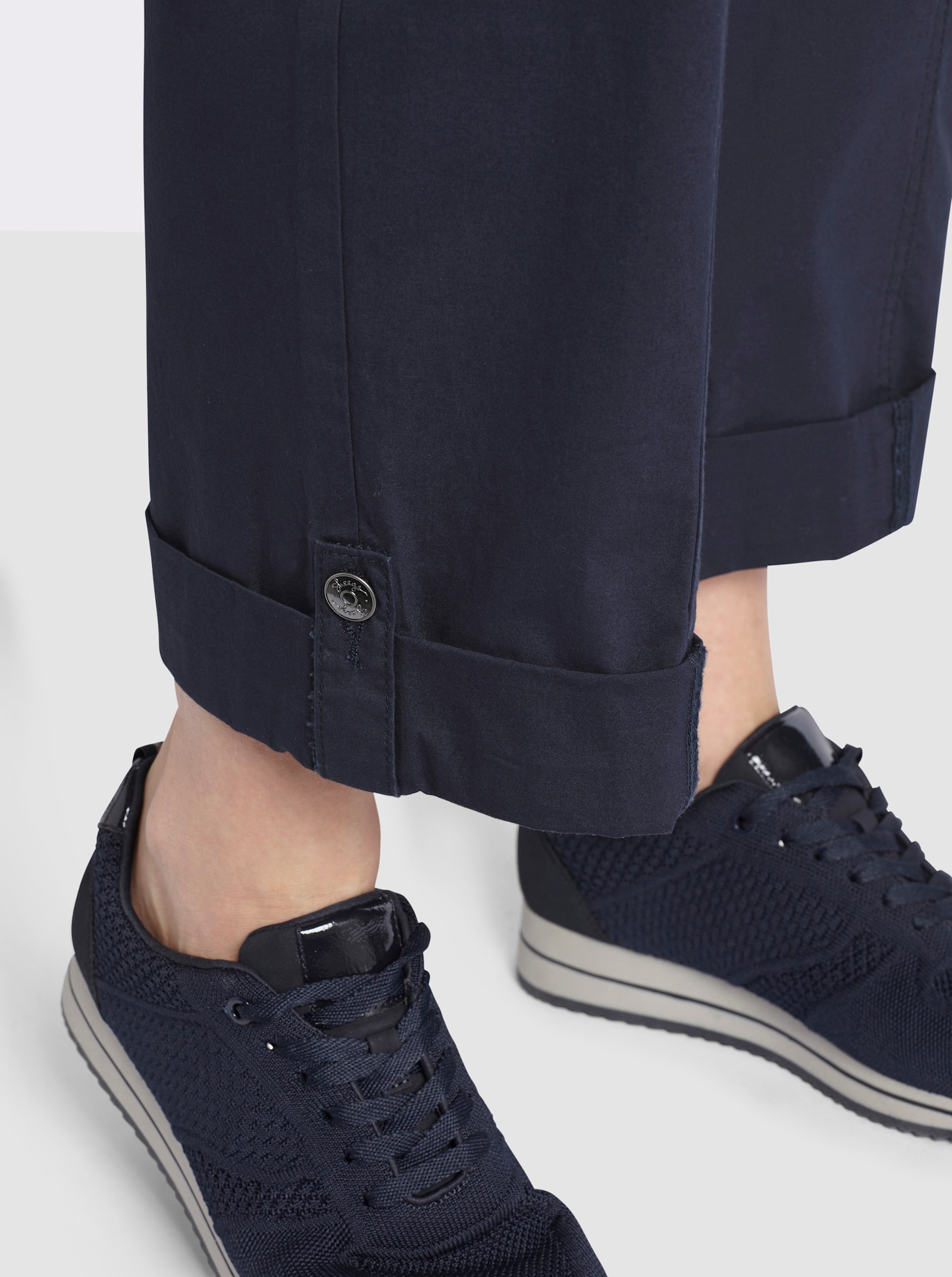 sheego Hose mit Krempelfunktion - tiefblau