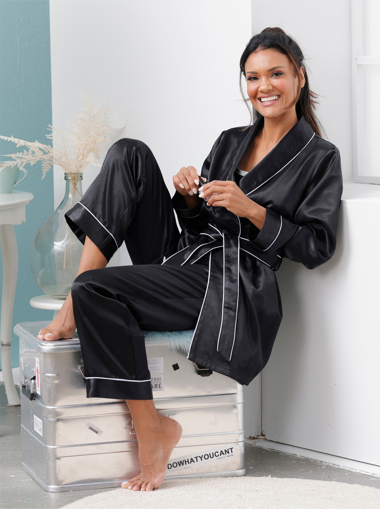 wäschepur Pyjama-Broek - zwart