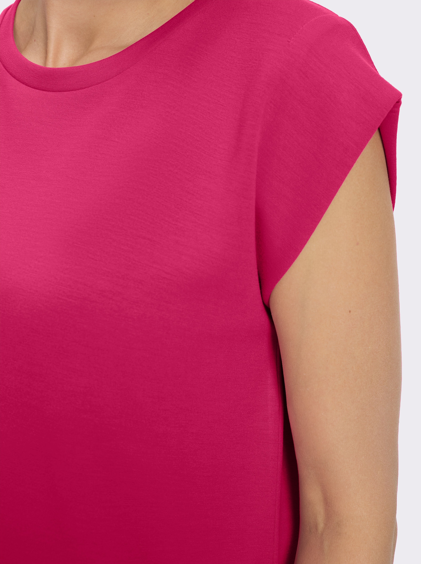 heine Rundhalsshirt mit überschnittenen Schultern - pink