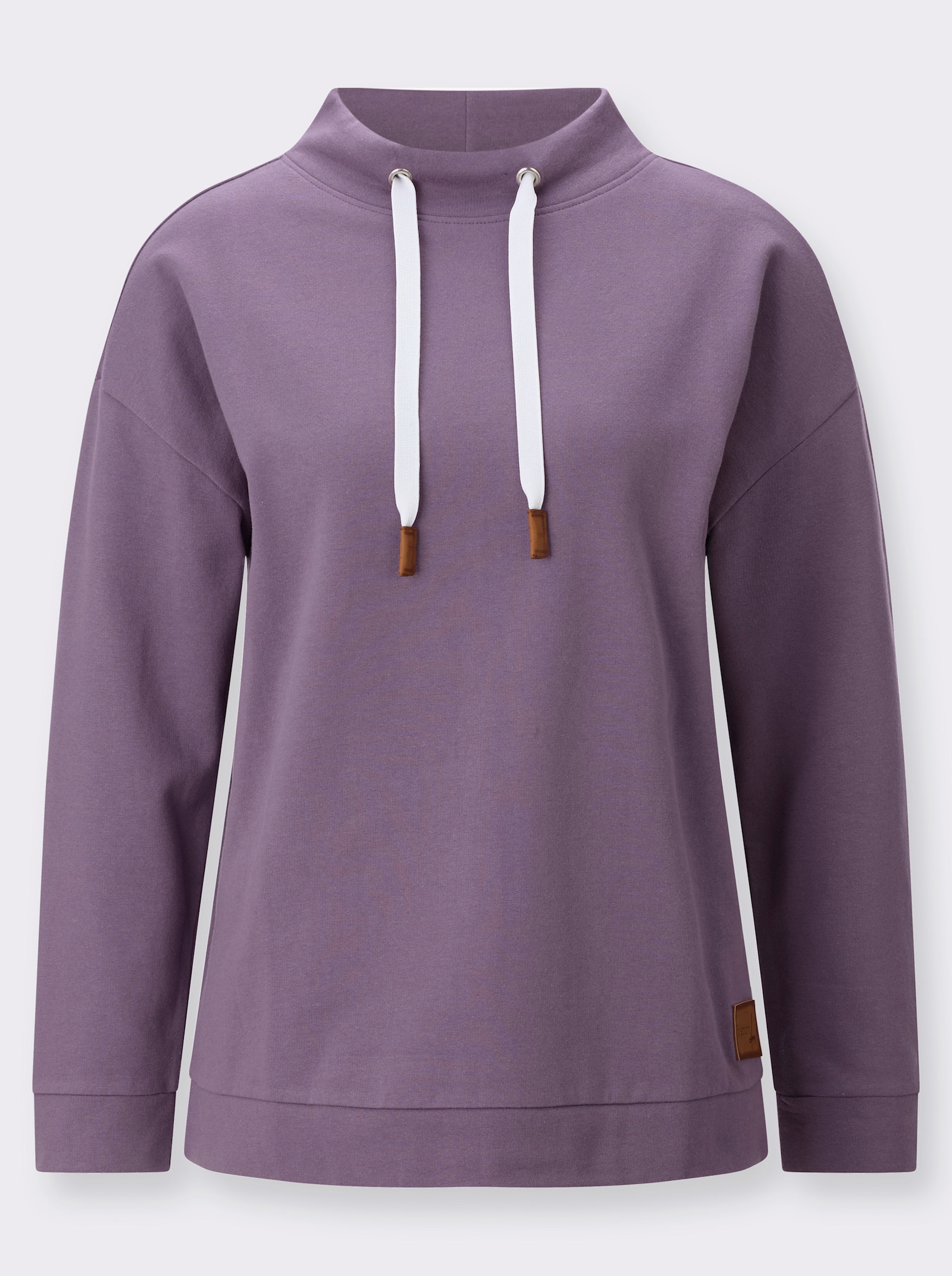  Sweatshirt mit halsfernem Stehkragen - feige