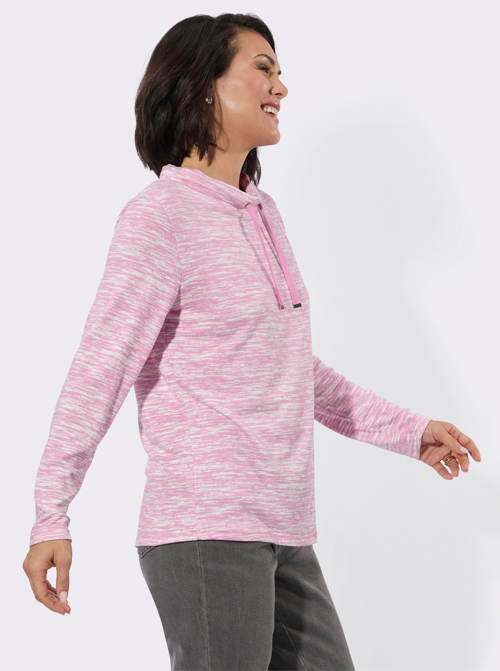 Winter-Shirt - rosé-bedruckt