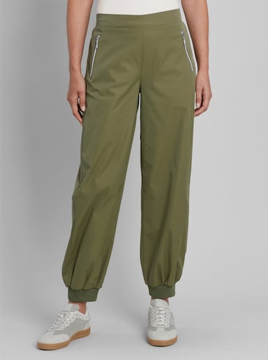 heine Schlupfhose mit Fußbündchen - oliv