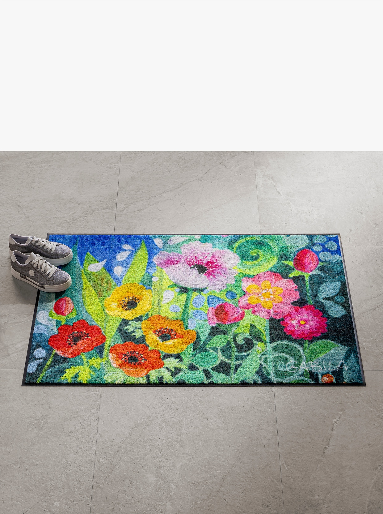 Salonloewe Fußmatte - grün-bunt
