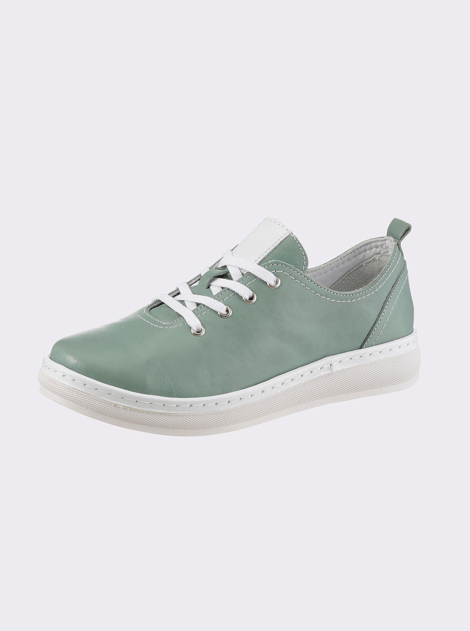 Andrea Conti Sneaker in Leder-Qualität - eucalyptus