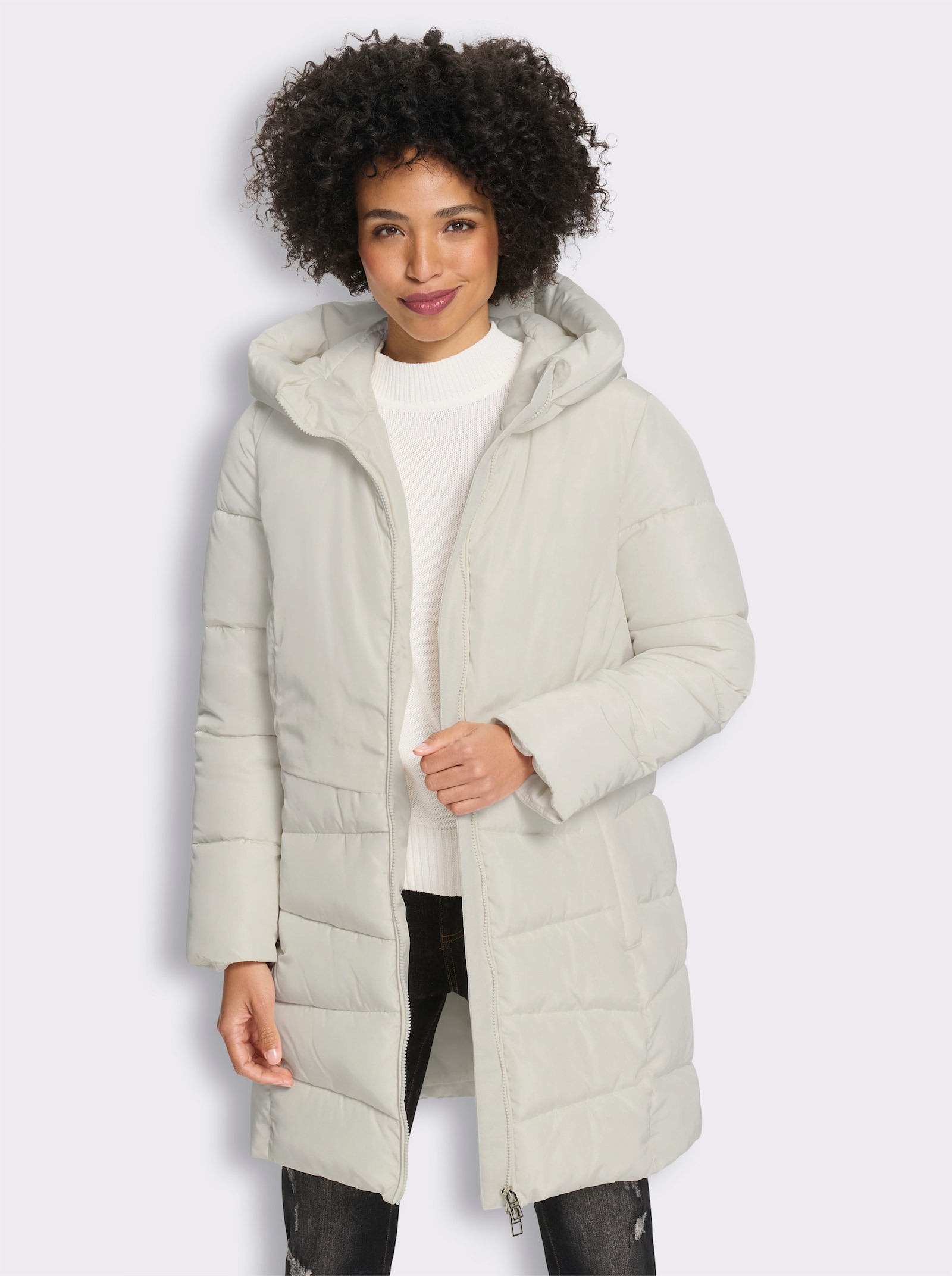 heine Steppjacke mit Kapuze - champagner
