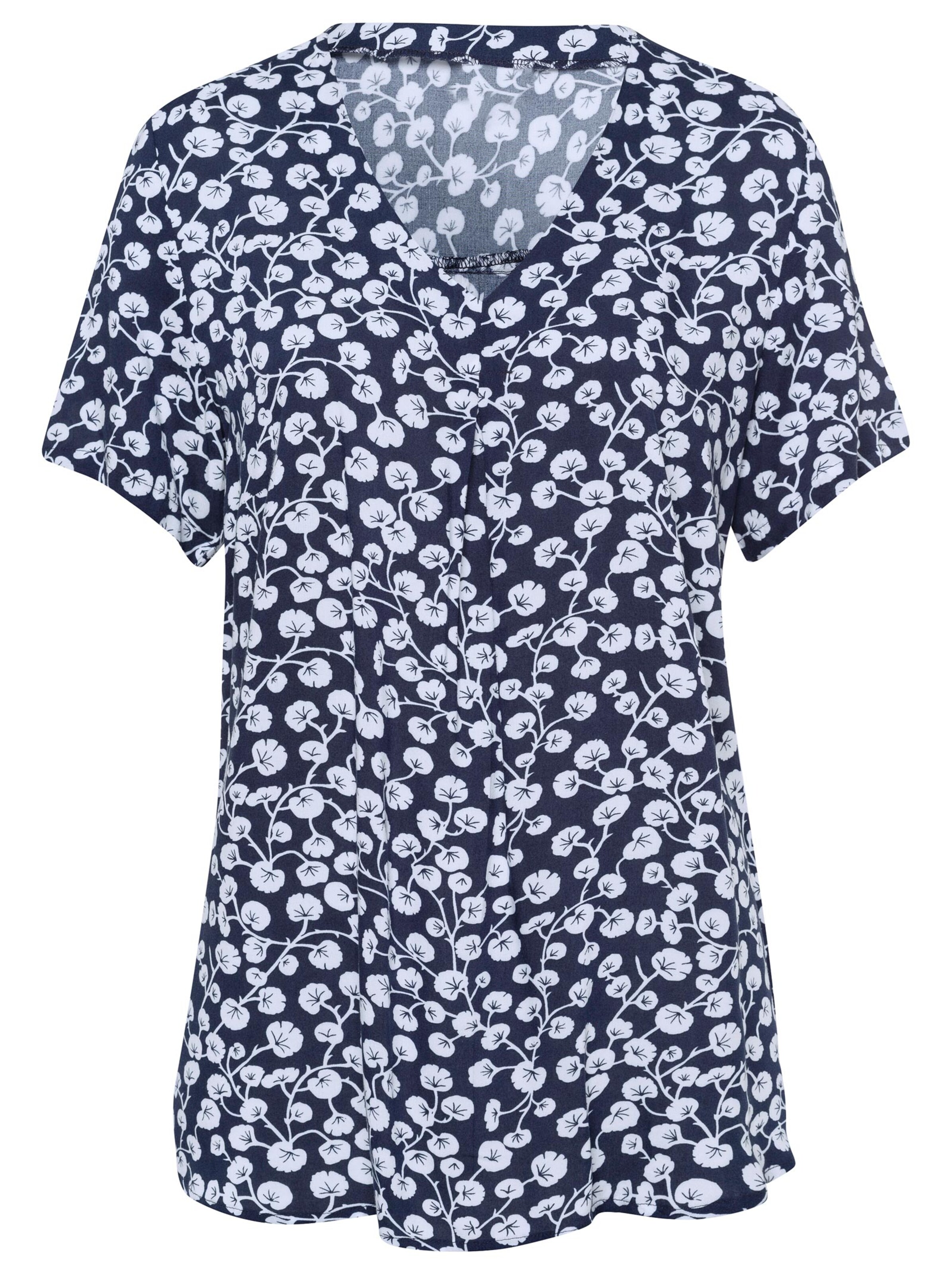 Bluse - marine-bedruckt