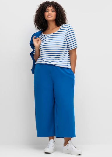 sheego Rundhalsshirt - ecru-gestreift
