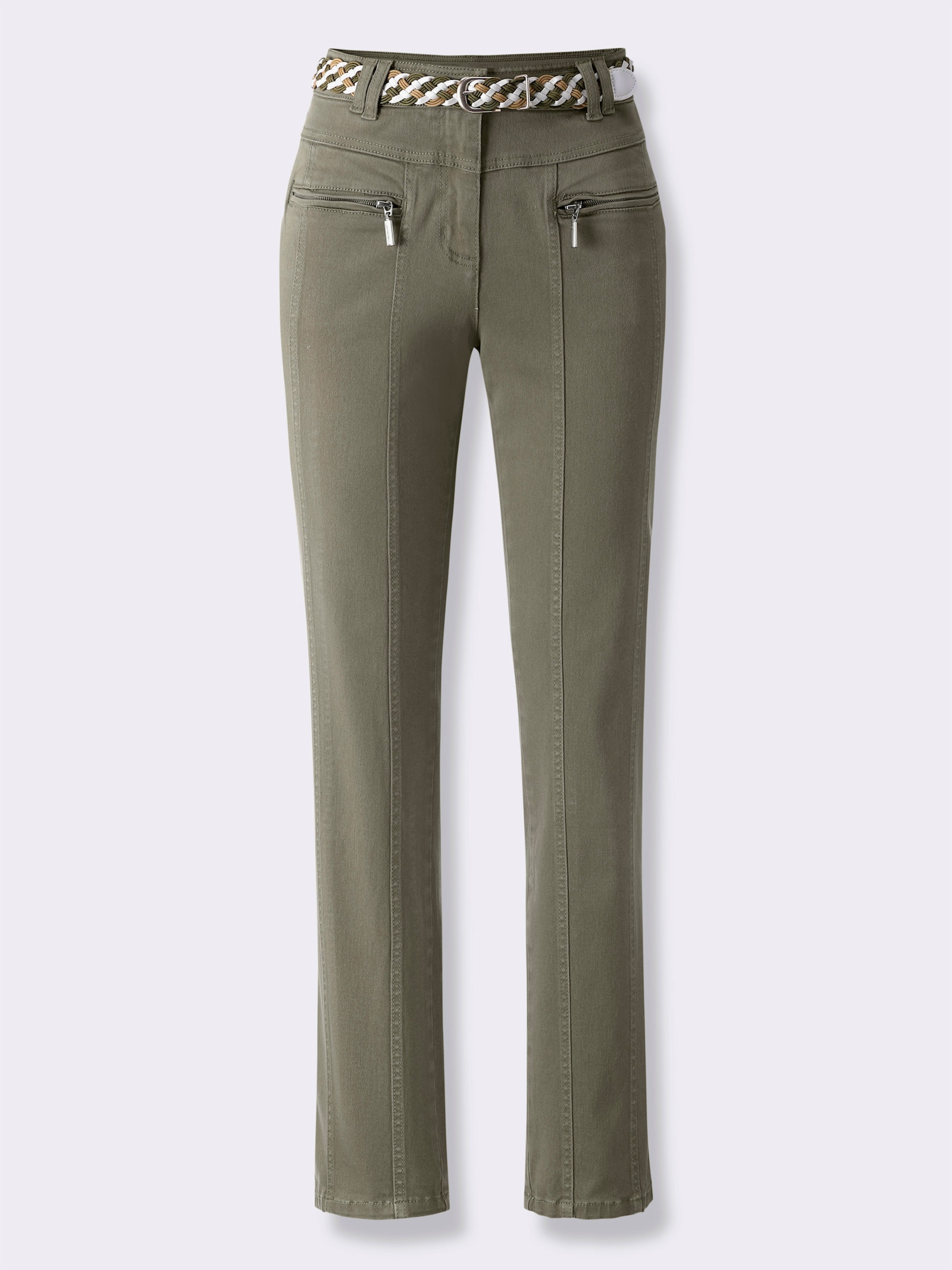 Hose in Baumwoll-Stretch-Qualität - khaki