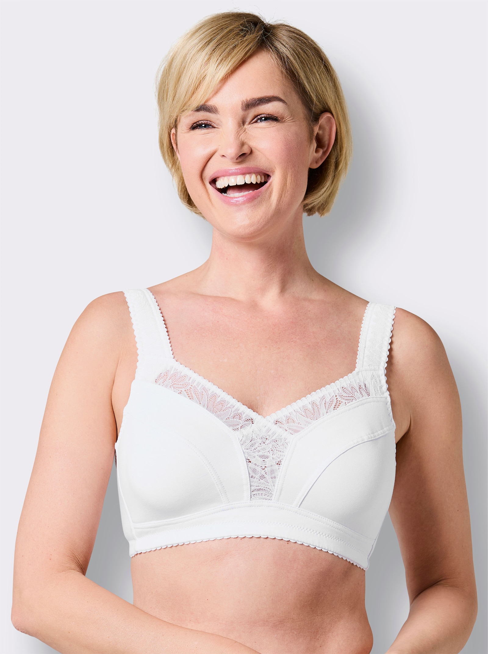 wäschepur Entlastungs-BH ohne Bügel - weiß