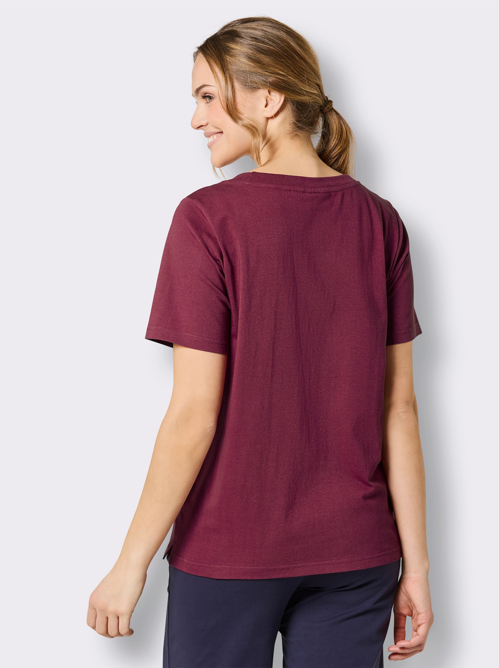 Catamaran Sports Funktionsshirt mit 3D-Schriftzug - bordeaux